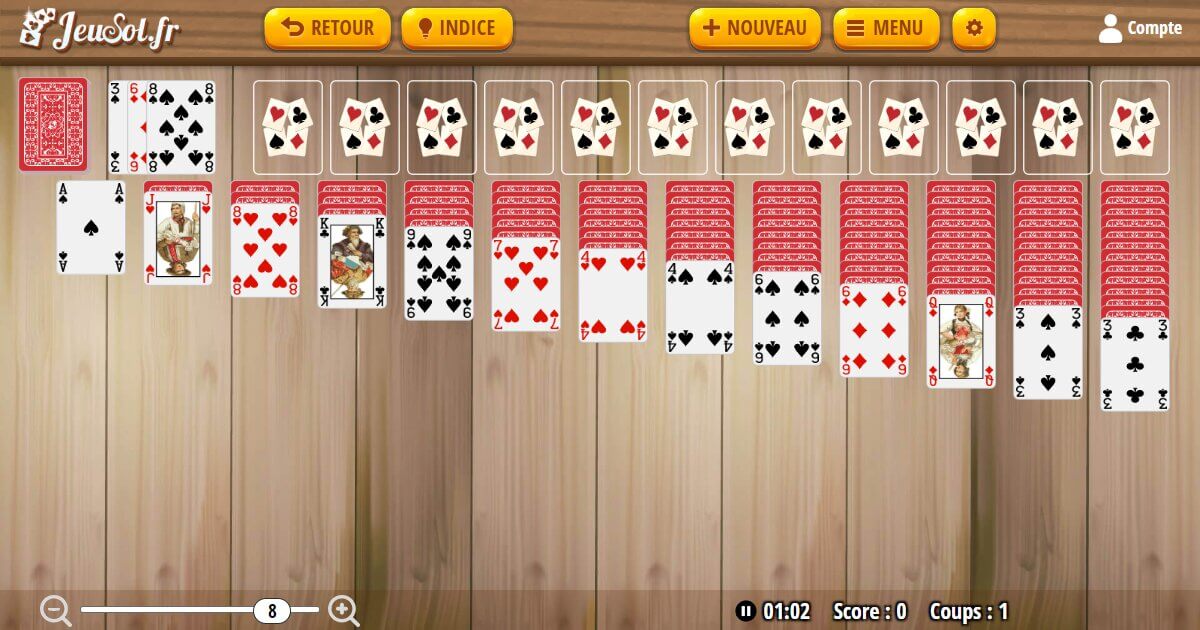 Triple Solitaire Trois Cartes 